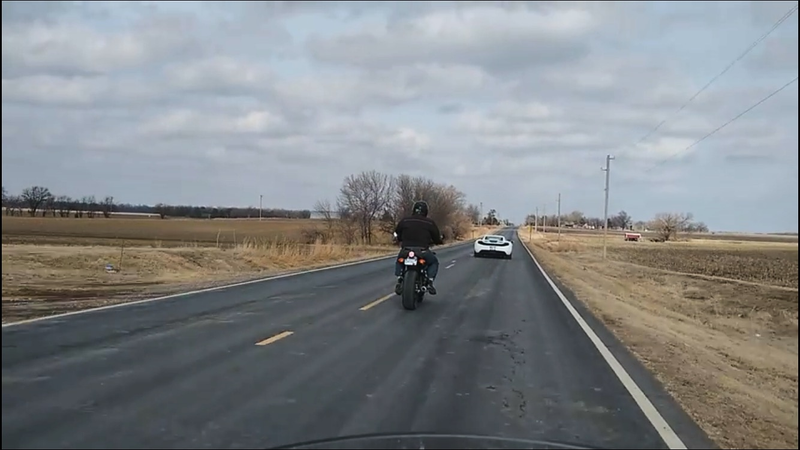 Hat tip to Jake for the pic of me chasing the McLaren